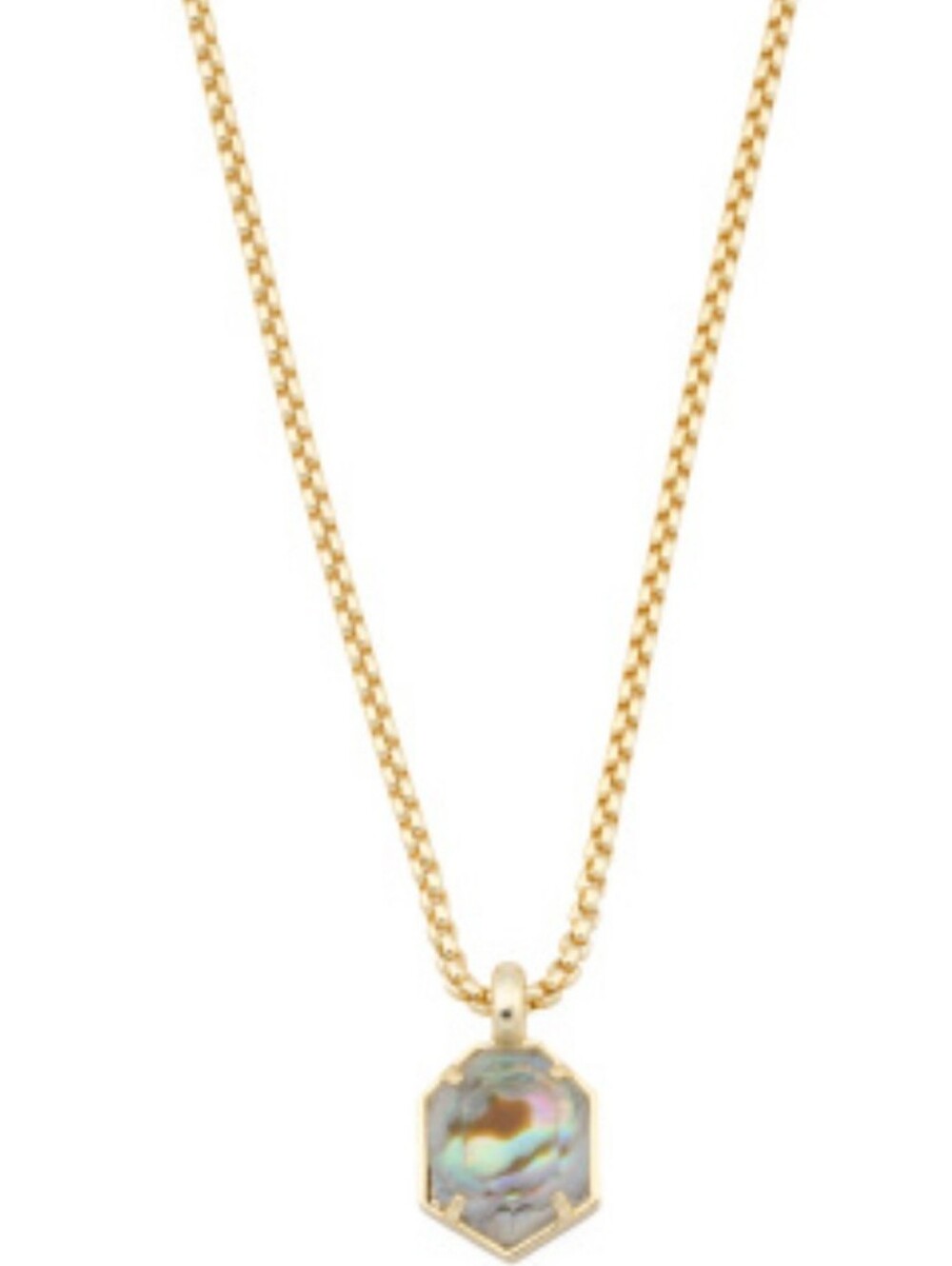 Kendra Scott Gold Iridescent Abalone Pendant Necklace